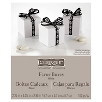 8 Packs: 100 ct. (800 total) Occasions White Favor Boxes by Celebrate It™