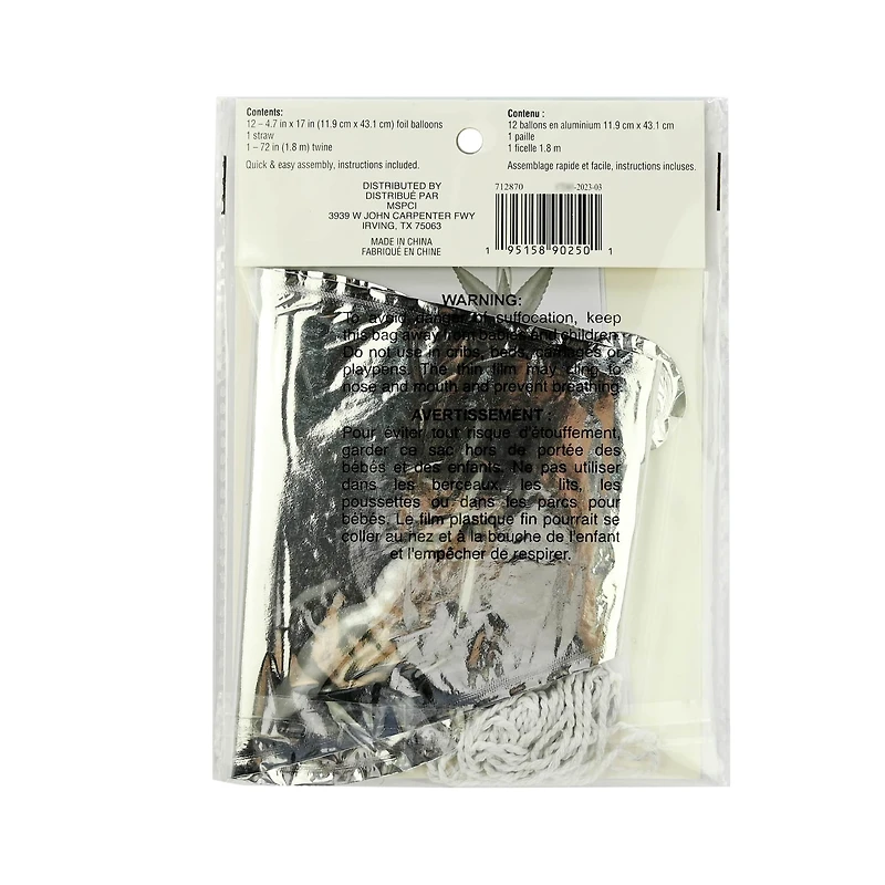 26" Silver Starburst Foil Balloon by Celebrate It™