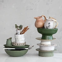 Hello Honey® 2.5qt. Cream Reactive Glaze Stoneware Pitcher