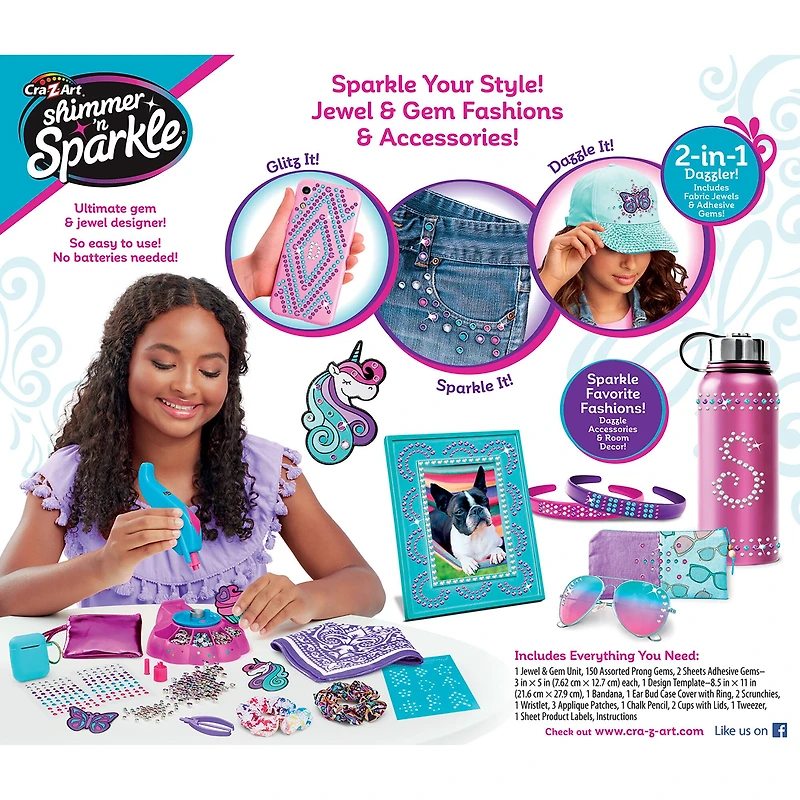 Cra-Z-Art® Shimmer 'n Sparkle 2-in-1 Jewel & Gem Dazzling Designer