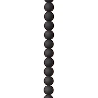 8mm Black Round Rubber Coated Glass Beads by Bead Landing™