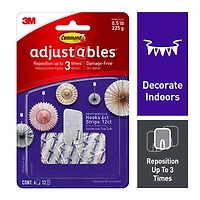 Command™ Adjustables™ Mini Hooks, Clear
