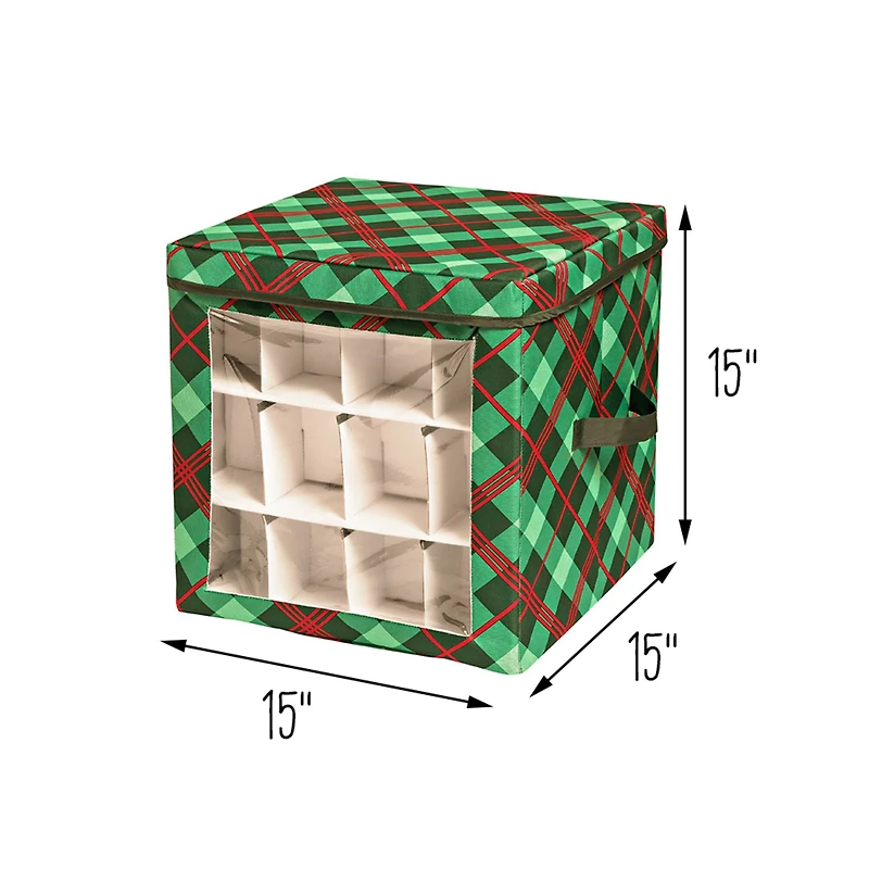 Honey Can Do Plaid 48ct. Ornament Storage Cube