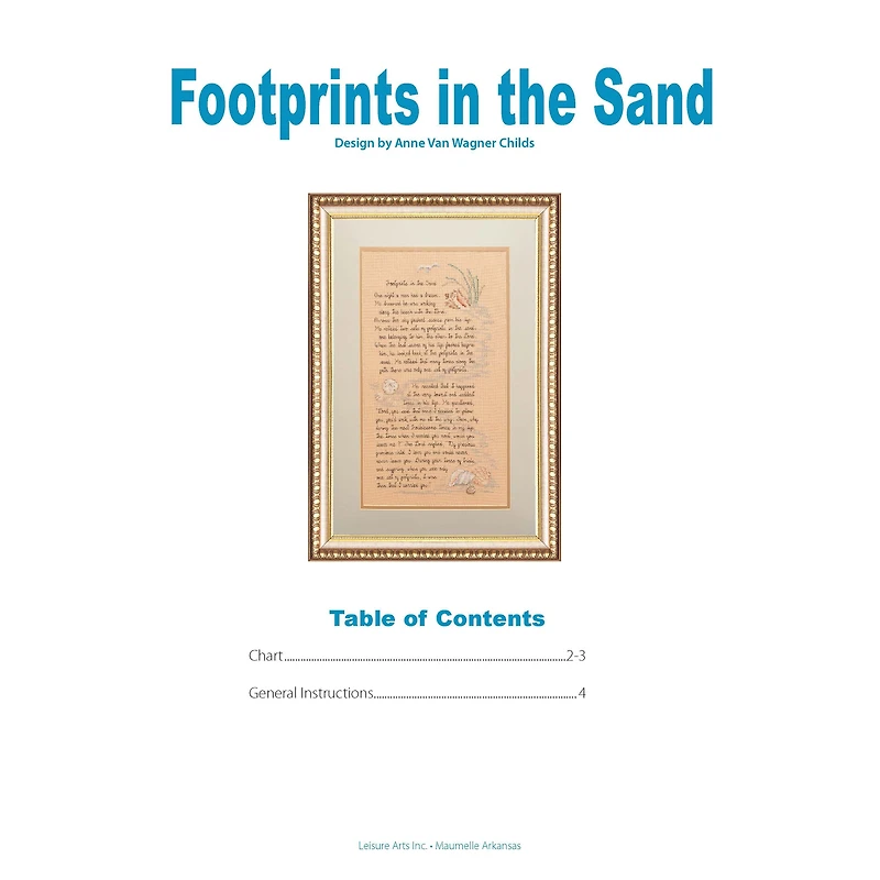 Leisure Arts® Cross Stitch Footprints in the Sand Book
