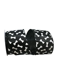 JAM Paper 2.5" x 10yd. Dog Bones Wired Ribbon