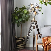 62.5" Brown Metal Industrial Floor Lamp
