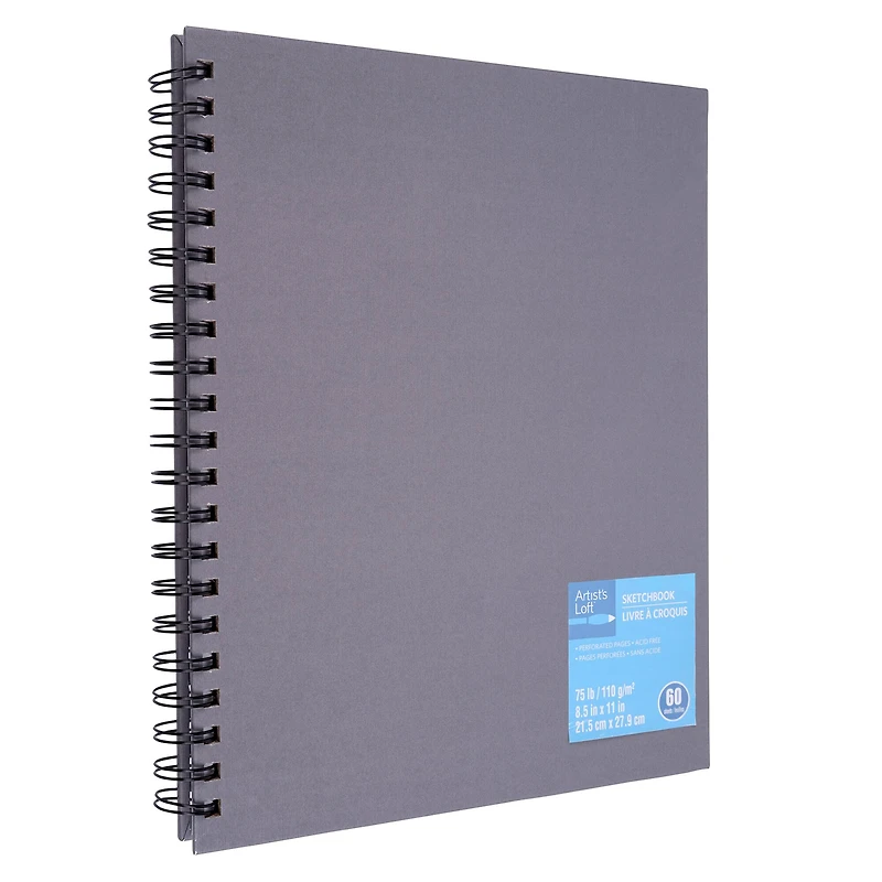 Gray Wirebound Sketchbook by Artist's Loft™