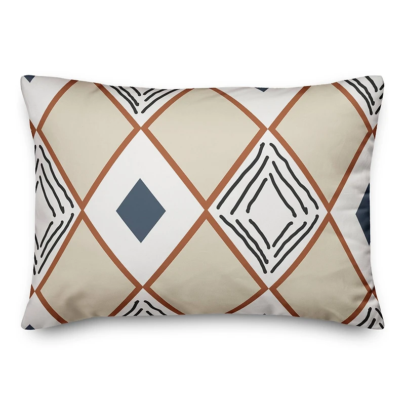 Diamond Triangle 14" x 20" Throw Pillow