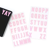 Pink Iridescent Fabric Alphabet Stickers by Recollections™