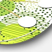 Designart 'Circular Abstract Retro Geometric X Mid-Century Modern Wall Clock