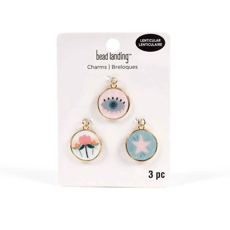 Round Lenticular Charm Set by Bead Landing™