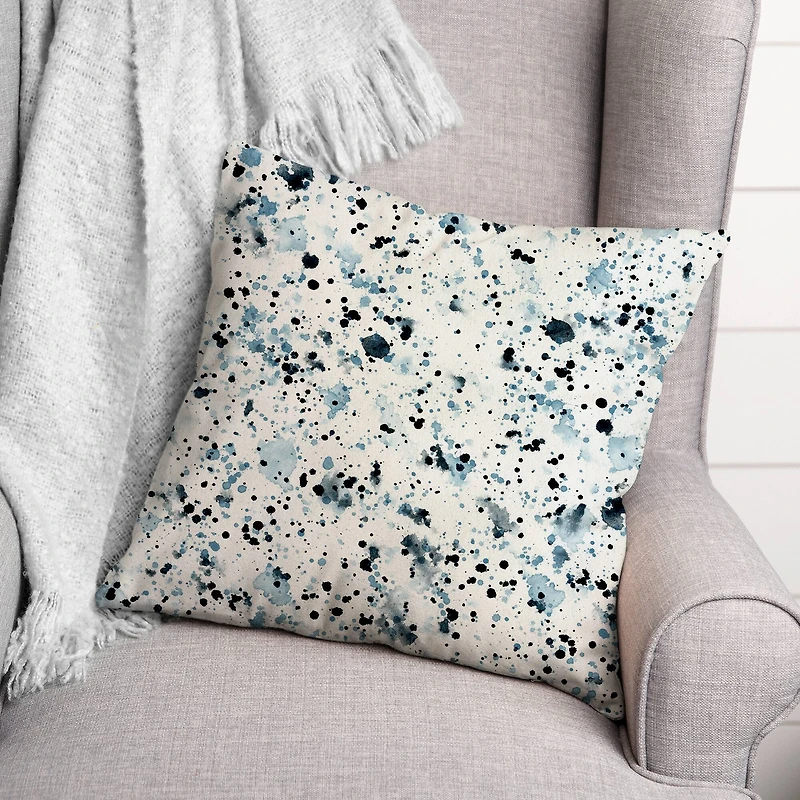 Blue & Navy Speckles Indoor/Outdoor Pillow
