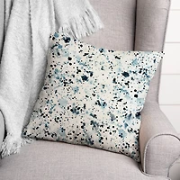 Blue & Navy Speckles Indoor/Outdoor Pillow