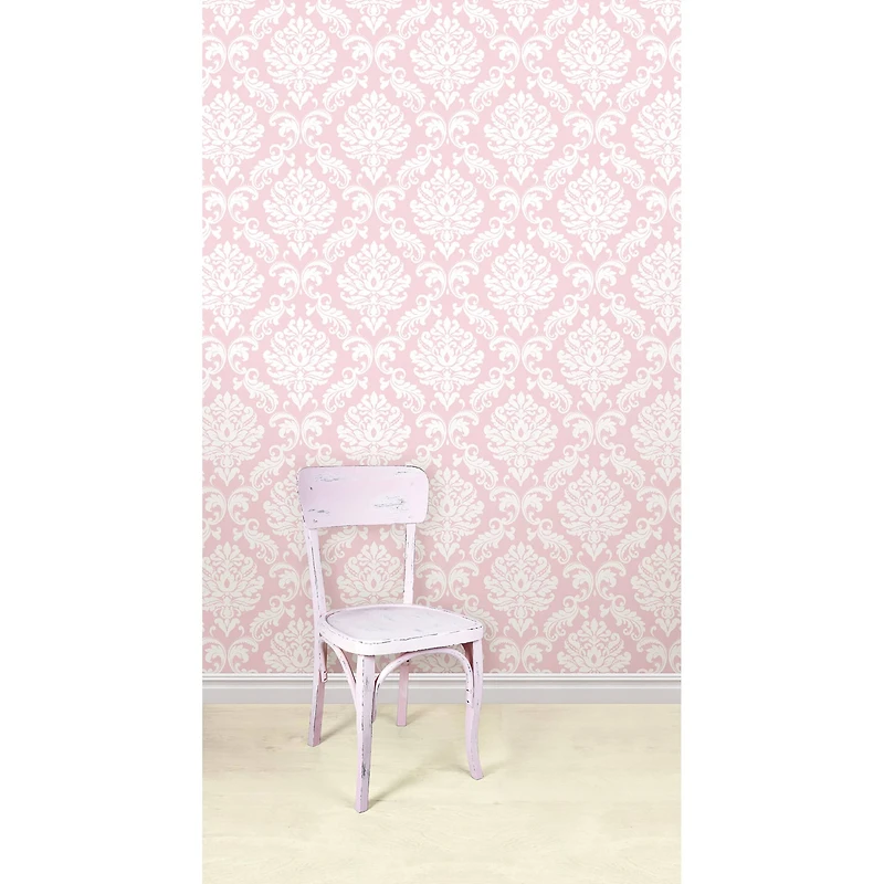 NuWallpaper Pink Ariel Peel & Stick Wallpaper