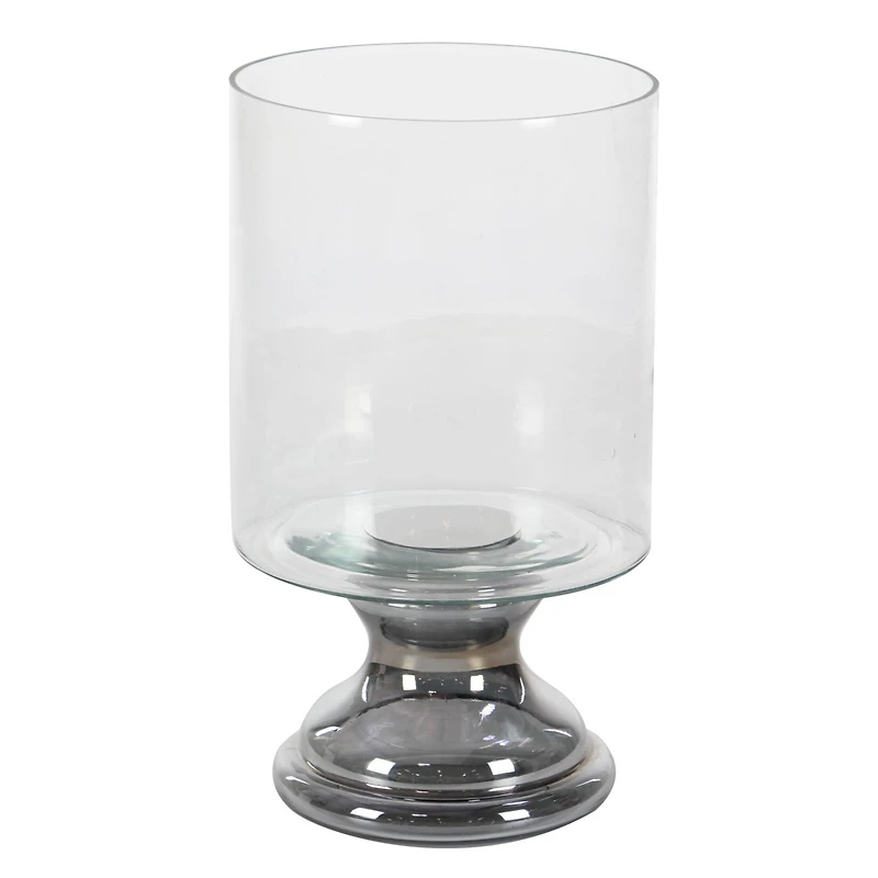 14" Clear Glass Traditional Candle Holder