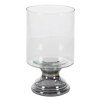14" Clear Glass Traditional Candle Holder