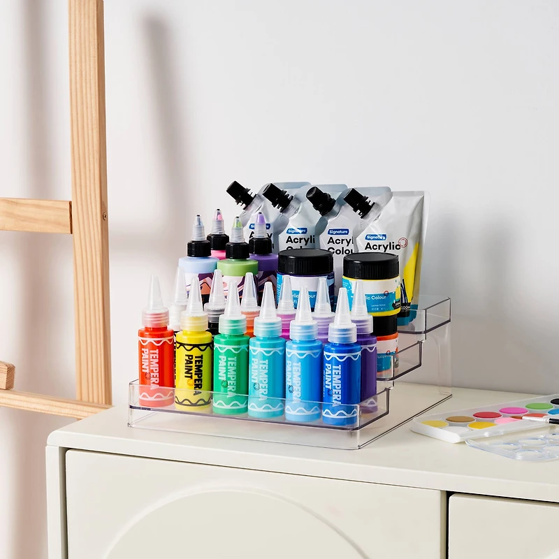 Clear 3-Tier Storage Shelf Organizer by Simply Tidy®