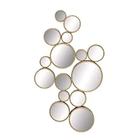 CosmoLiving By Cosmopolitan Gold Contemporary Metal Wall Mirror