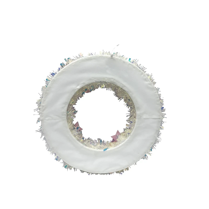 24" Sprinkled Poinsettia & Peppermint Candy Wreath by Ashland®