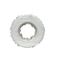 24" Sprinkled Poinsettia & Peppermint Candy Wreath by Ashland®