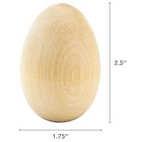 Hygloss® 2.5" Wooden Eggs, 12ct.