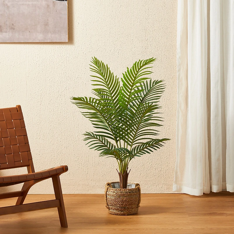 Glitzhome® 3.5ft. Potted Faux Areca Palm Tree