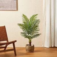 Glitzhome® 3.5ft. Potted Faux Areca Palm Tree