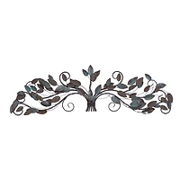Blue Metal Traditional Tree Branches Wall Decoration