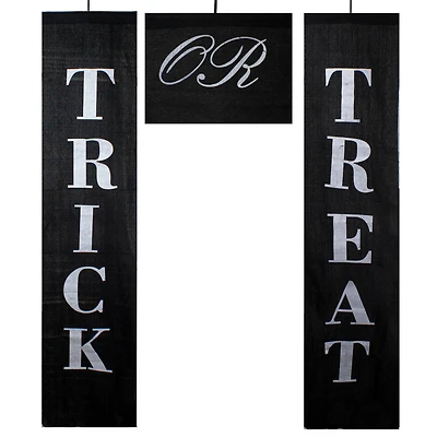 Black & White Trick or Treat Outdoor Halloween Banners, 3ct.