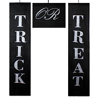 Black & White Trick or Treat Outdoor Halloween Banners, 3ct.