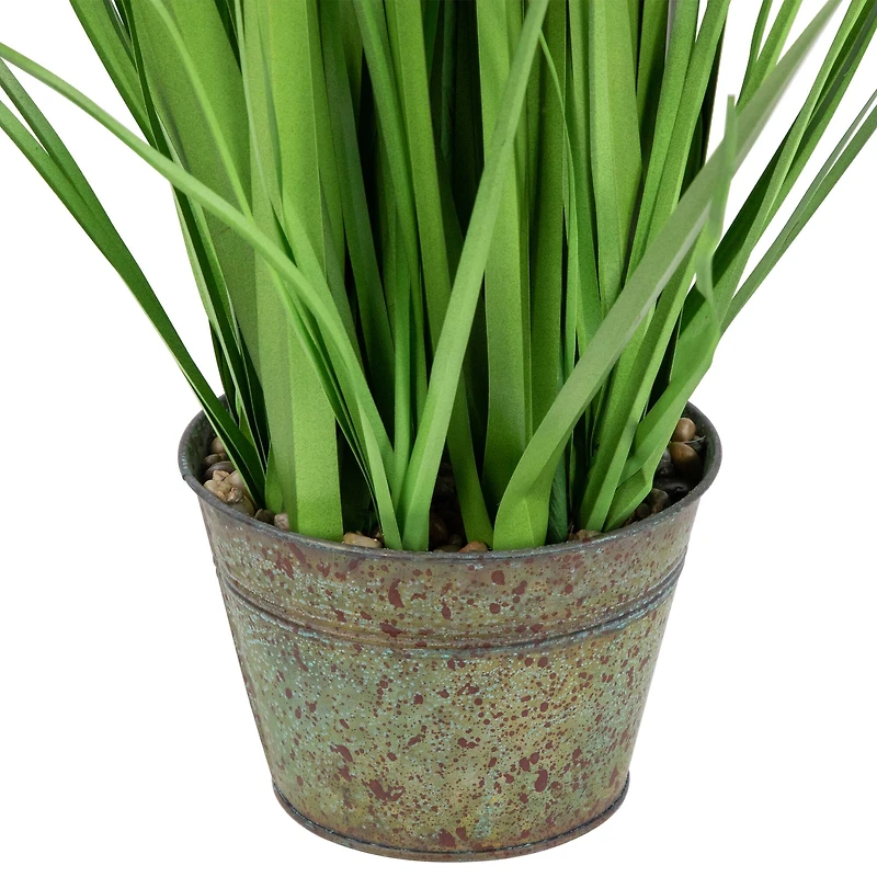3ft. Potted Green Artificial Onion Grass Plant