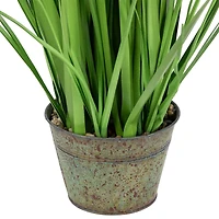 3ft. Potted Green Artificial Onion Grass Plant