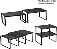 NEX™ Black Expandable Stackable Kitchen Counter Storage, 2ct.