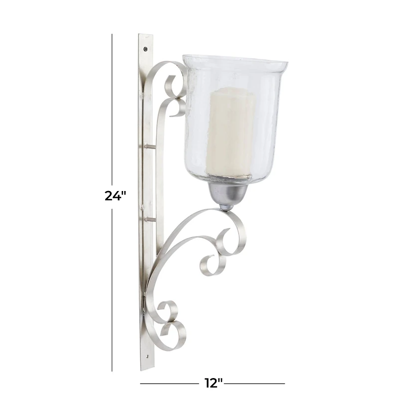 24" Silver Traditional Wall Sconce