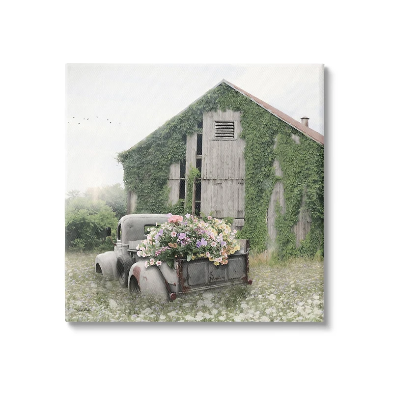 Stupell Industries Magical Farmhouse Barn and Flower Field Canvas Wall Art