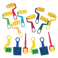 Creativity Street Assorted Colors & Sizes Foam Rollers & Brush Classroom Pack, 14ct.