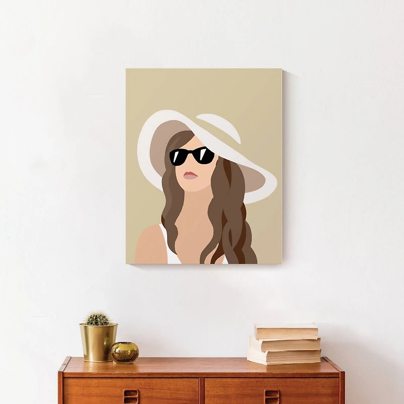 Beach Girl Canvas Wall Art