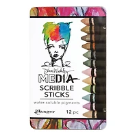 Dina Wakley Media Scribble Sticks #3, 12ct.