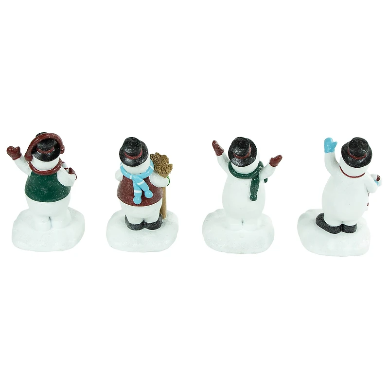 Winter Ready Glitter Snowman Christmas Stocking Holders - 7" - Set of 4