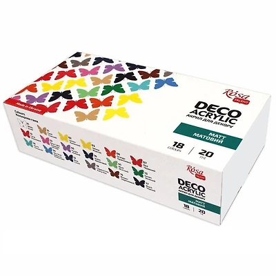 Rosa Talent Deco 18 Color Matte Acrylic Paint Set