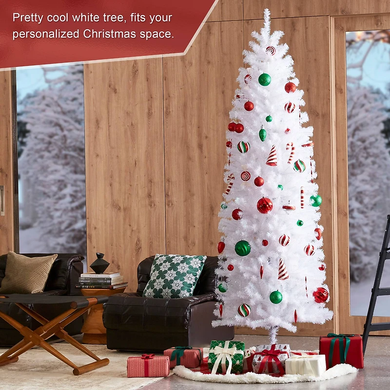 7.5ft. Unlit Pencil Tinsel Artificial Christmas Tree