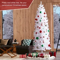 7.5ft. Unlit Pencil Tinsel Artificial Christmas Tree