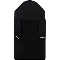 JAM Paper Black Plastic Business Card Holder Case with Round Flap