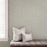 NuWallpaper Gray Poplin Texture Peel & Stick Wallpaper