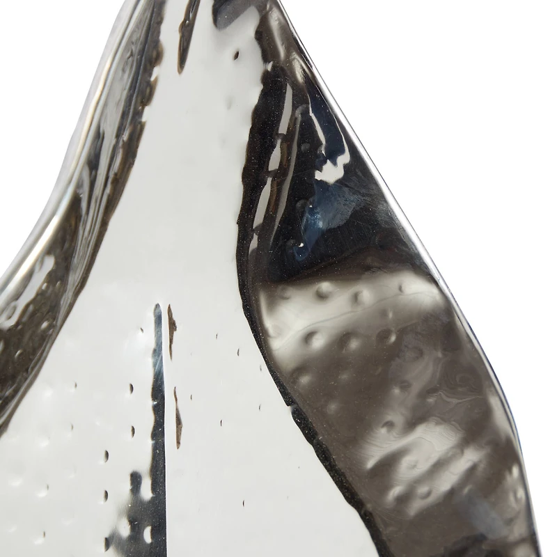 Silver Stainless Steel Candlestick Holders, 21" x 12" x 5"