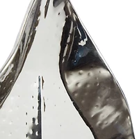 Silver Stainless Steel Candlestick Holders, 21" x 12" x 5"