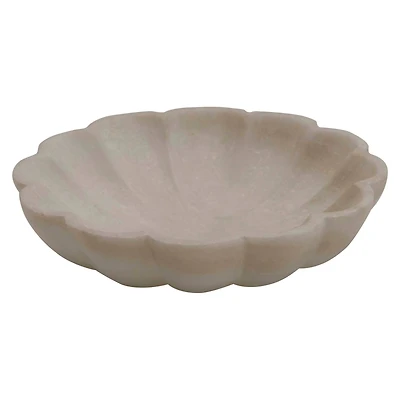 Hello Honey® 6" Carved Marble Flower Shape Dish