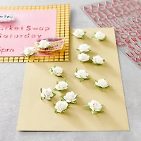 White Mini Paper Flower Embellishments By Recollections™