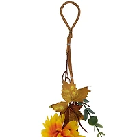 6ft. Unlit Autumn Harvest Thanksgiving Mixed Fall Leaf & Mum Flower Garland