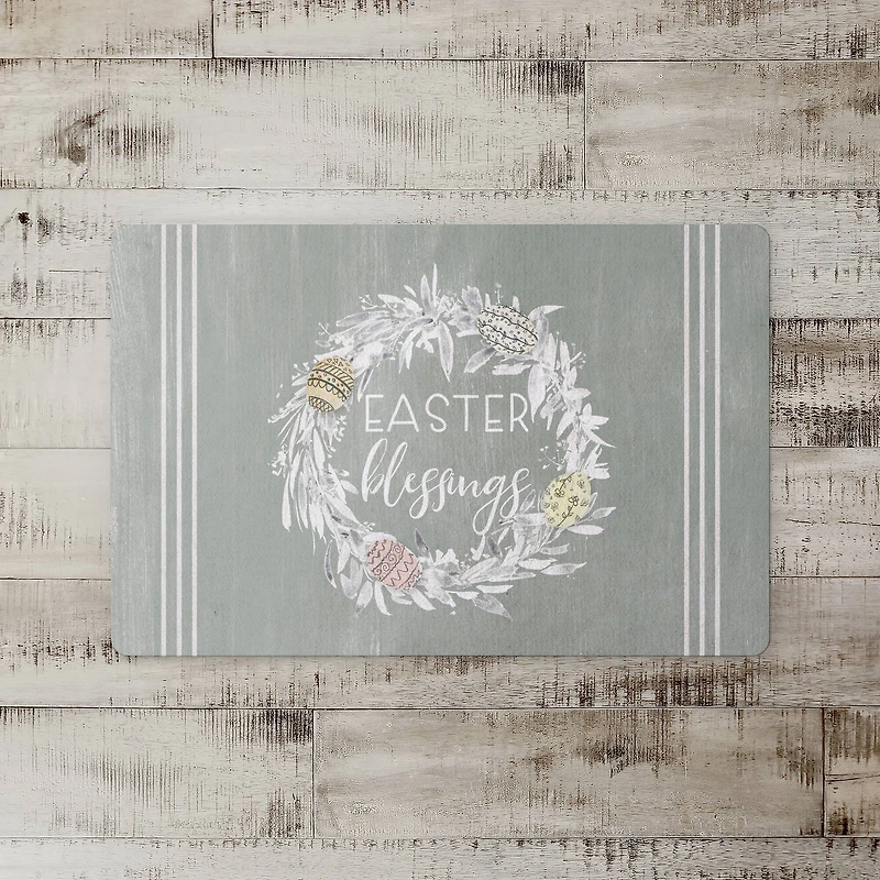 Easter Blessings Wreath 3 27" x 18" Floor Mat